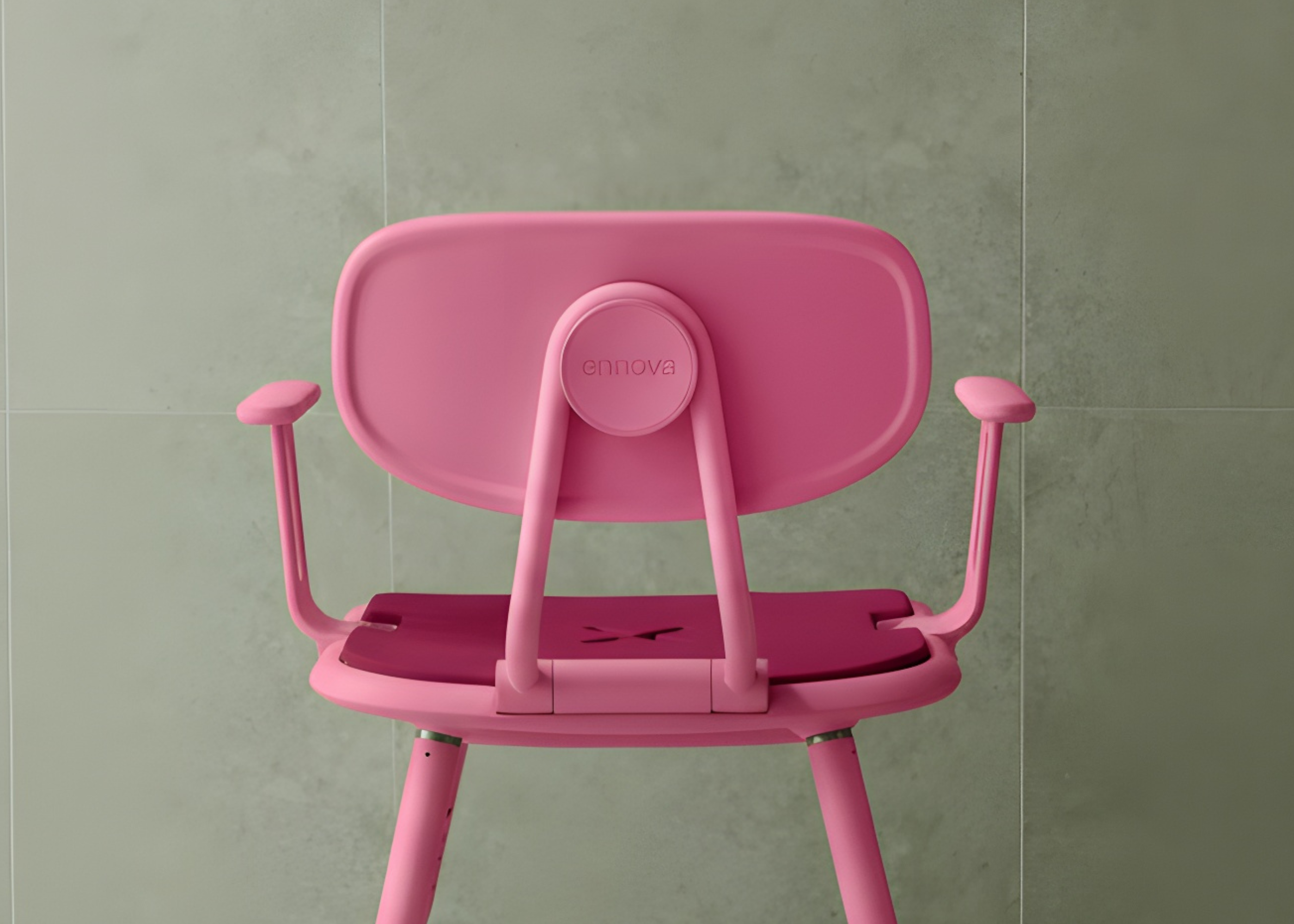 Backrest of The Oasis Chair in bottlebrush pink